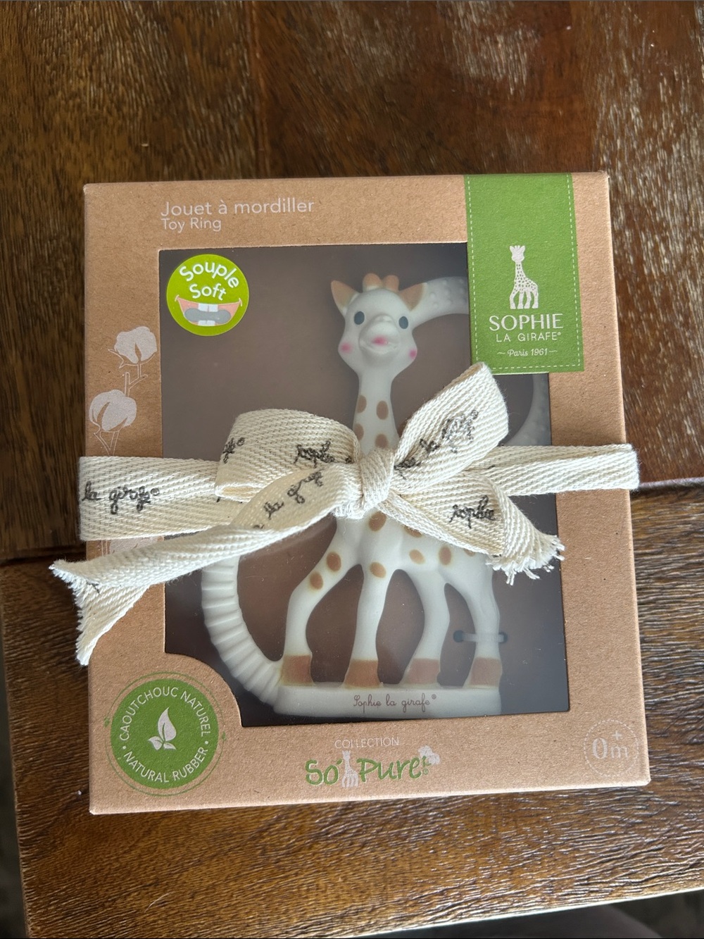 NEVER OPENED - Sophie La Girafe Natural Rubber Teething Ring